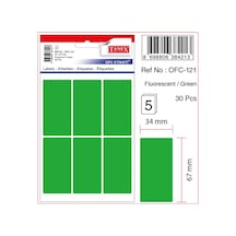 Tanex Ofis Etiketi Poşetli 34x67 Mm Yeşil Ofc-121 Çok Renkli