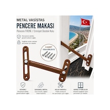 Metal Vasistas Pencere Makası Pencere Freni Emniyet Destek Kolu 4 Adet Vida Dahil