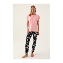 Rolypoly Cute Somon Kadın Kısa Kol Pijama Takımı