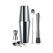 6 Parça lı Kokteyl Set Boston Shaker 750ml