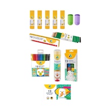 13 Parça Okul Öğrenci Seti,boyama Seti,yazı Seti,stick Yapıştırıcı,kalemtıraş Donanımlı Set