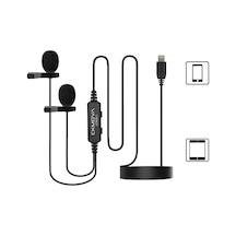 Ckmova Lcm2ld Dual-head Lavalier Microphone For Ios Lightning Dev