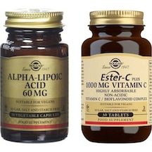 Solgar Alpha Lipoic Acid 60 Mg 30 Tablet+solgar Ester-c Plus 1000mg 30 Tablet
