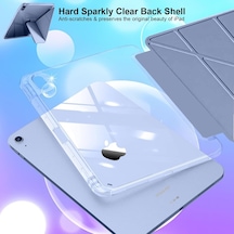 Apple Uyumlu iPad Pro 11 1. 2. 3. 4. Nesil Kılıf Mika Trifolding Arkası Full Şeffaf Kalem Bölmeli 2018-2022 Kılıf