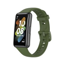 Huawei Band 7 Uyumlu Silikon Kordon Kayış Haki Huawei Band 7 Uyumlu Silikon Kordon Kayış Haki
