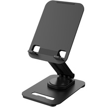 Cbtx 360 Derece Katlanır Telefon Standı Taşınabilir Masa Rafı İphone/Samsung /Huawei Uyumlu Ayarlanabilir Telefon Tutucu Siyah