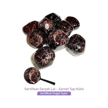 Tamburlanmış Lal Granat Garnet Taşı Kütle 3 Adetli