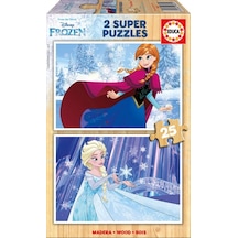 Educa 2X25 Parça Disney Frozen Ahşap Çocuk Yapboz