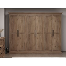 Retro 6 Kapaklı Dolap - Rahle Ceviz Ceviz