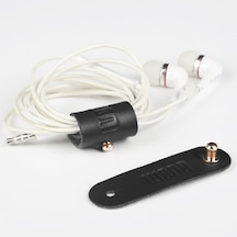 Bubm Lxdc 3 Adet Deri Kablo Askıları Kablo Bağı Sarar Kordon Yönetim Tutucu - Siyah