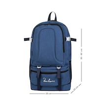 Galb Leather Seyahat Gunluk Outdoor Bel Ve Omuz Destekli Cift Suluklu Laptop Bolmeli Dagci Sirt Cantasi Lacivert