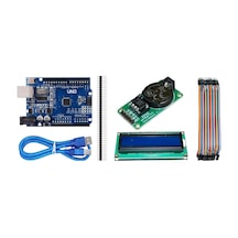 Dijital Saat & Takvim Projesi Kiti Ds1302 + Lcd + Arduino - Jumper Kablo