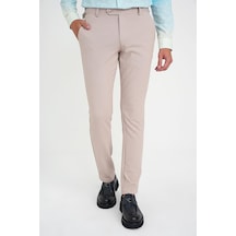 Efor Comfort Fit Beli Lastikli Yandan Tokalı Esnek Bej Jogger Pantolon P 1178 Bej