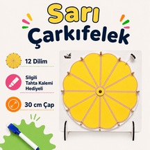 Sarı Çarkıfelek Oyunu Ahşap Eğitim Materyali