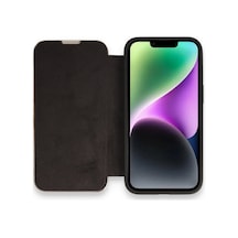 Apple iPhone  Uyumlu,  14 Pro Kılıf Dolpin Kapaklı - Siyah