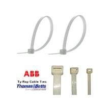 Tyrap 50x200bs Plastik Cırt Kelepçe 20 Cm X 5 Mm 100 Adet Kablo Bağı - Beyaz Kablo Klipsi Ty-rap Thomas & Betts Made İn U.s.a.