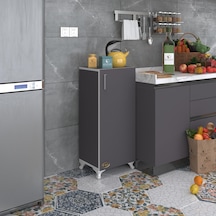 Kenzlife mutfak dolabı mine 088*030*032 gri kapaklı ayaklı banyo evrak ofis kitaplık ayakkabılık kiler