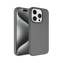 Apple Uyumlu iPhone 15 Pro Tchs Lsr Lansman Kılıf-koyu Gri Koyu Gri