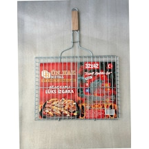 Ahşap Saplı Tel Izgara - Mangal Izgarası - Büyük Boy 32 Cm x 42Cm