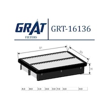 GRAT 16136 Hava Filtresi Santafe III / Sorento II 2.0 CRDI 2.2 CRDI