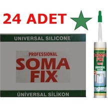 24 Adet 320 Gr Beyaz Somafıx Genel Amaçlı Silikon 1 Koli Beyaz