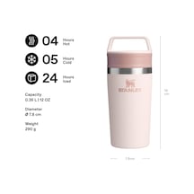 Café-to-go Termos Bardak 0.35 Litre - Pembe Kuvars Rose Quartz Paslanmaz Çelik Çok Renkli
