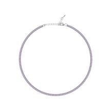 Merano Design 4mm Mor Baget Choker Yeşil