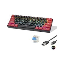 Gaming Mekanik Rgb Klavye Blue Switch - Siyah Kırmızı Mf1701br Diğer