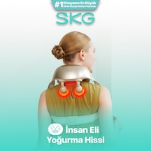 SKG H7 Ultra Boyun Ve Omuz Masaj Aleti, Yoğurmalı, Shiatsu Masaj Terapisi, Fototerapi, Termoterapi Beyaz