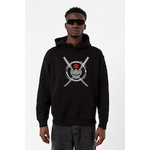 Ghost Of Tsushima Samurai Mask Siyah Erkek 3ip Kapşonlu Sweatshirt 001