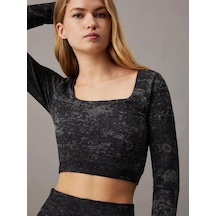 Calvin Klein Wo - L/s T-shırt, Bae Siyah Kadın T-shirt