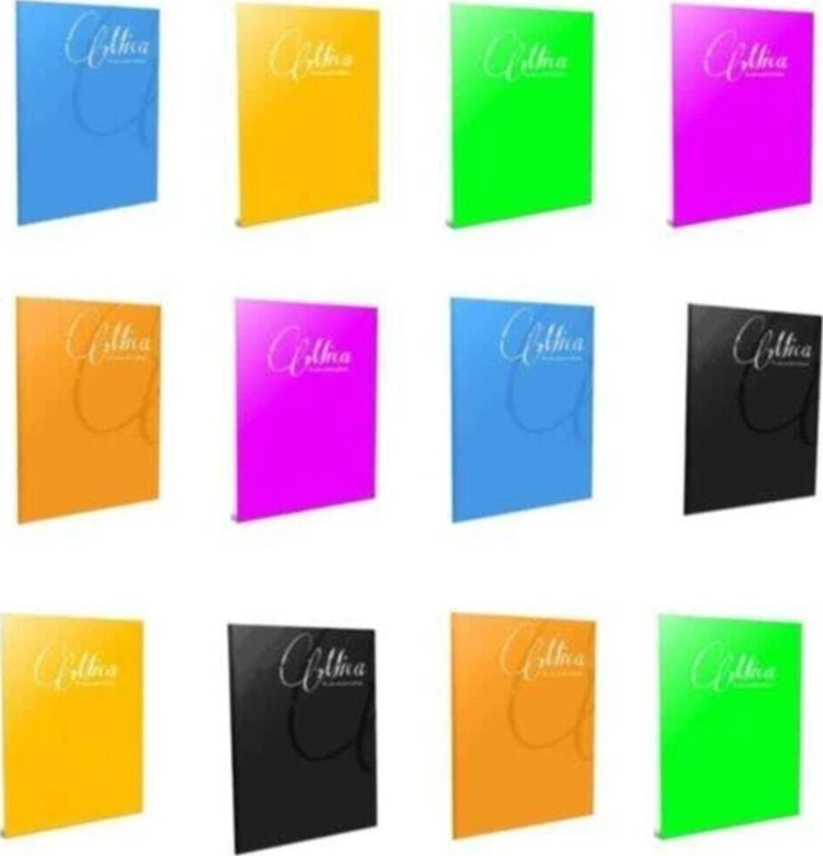 Defte Plastik Kapak A5 Küçük Boy 80 Yaprak 10 Adet Karışık Defter