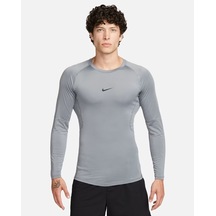 Nike Pro Dri-fıt Sıkı Kesimli Uzun Kollu Erkek Tişört - Gri Fb7919-084