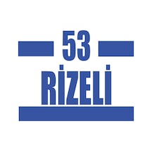 53 Rizeli Araba Sticker 17x17 Cm Mavi