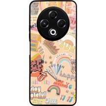 Tecno Spark 30 Uyumlu Vintage Sticker Tasarımlı Glossy Telefon Kılıfı Çok Renkli