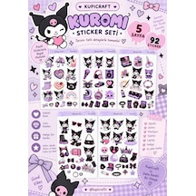 5 Sayfa Kuromi Sticker Seti- Kuromi Sticker 0
