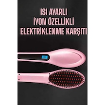 Fön - 590 - Tarağı Saç Düzleştirici Sıkı Dişli Isı Ayarlı - Kmrsfres - Elektriklenme Karşıtı