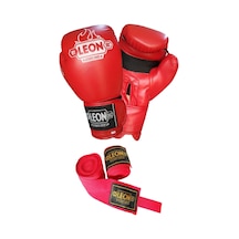 Kogam Leon Blade Boks, Kick Boks Ve Muay Thai Eldiveni+Bandaj Kırmızı