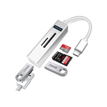 Bn08 Macbook Ve Android İçin 5 İn 1 Alüminyum Type-c To Usb 5gbps 3.0 Çoklayıcı Hafıza Kartı Okuyucu Otg