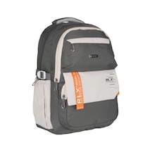 Relaxion Su Geçirmez Astarlı Kumaş Okul Seyahat Sırt Çantası 2059 Gri