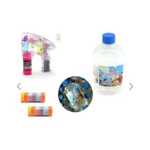 Köpük Tabancası Işıklı Pilli Baloncuk Tabancası Ve 500 Ml
