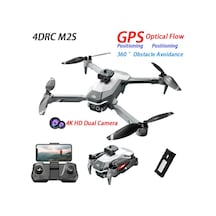 Delux Serisi 4drc M2s Drone Gps 4k Hd Çift Kamera 3 Batarya Görüntüleme Hobi Ucan Sistem