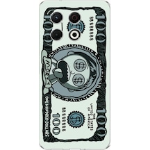 Tecno Spark 30 Pro Uyumlu Morty Dolar Baskılı Silikon Kılıf Renkli