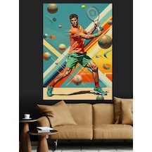 Ahşap Tablo Tenis Oynayan Erkek Sporcu