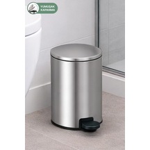 Cigo 3 Lt Banyo Mutfak Ofis Çelik Çöp Kovası - Metalik