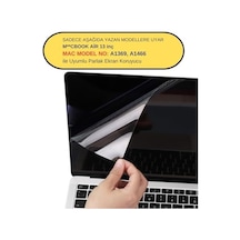 Macbook Air 13 İnç Uyumlu Parlak Şeffaf Ekran Koruyucu Net Görüntü Retina Koruma Usb-a Nesil A1369 A1466 Şeffaf