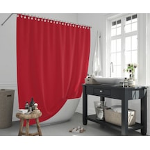 Kırmızı Banyo Perdesi 180x200 Duş Perdesi Tek Kanat Küvet Perdesi Kırmızı