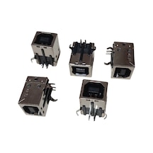 5 Adet Usb B Tipi Dişi Konnektör Siyah Lehim Tip Yazıcı Kablosu Dişi Soket