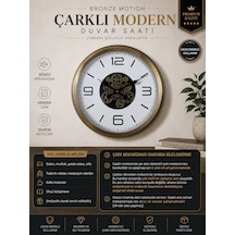 Bronze Motion 60 Cm Çarklı Duvar Saati Eskitme