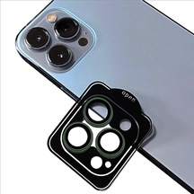Zore İphone 13 Pro Uyumlu Cl-11 Safir Parmak İzi Bırakmayan Anti-refcloive Kamera Koyu Yeşil
